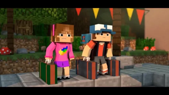 Minecraft Animation_ ( GRAVITY FALLS ) INTRO