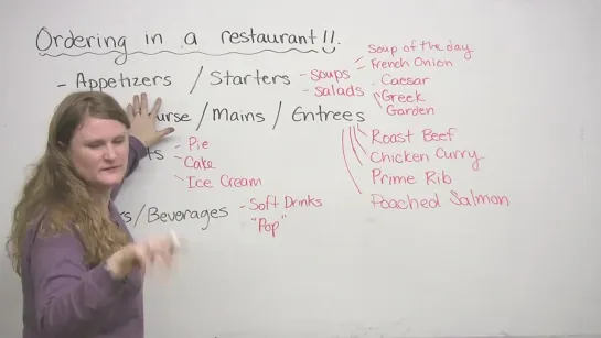 Speaking English - How to order in a restaurant