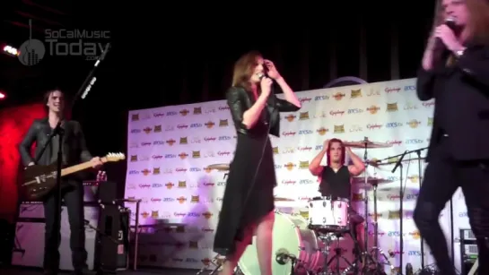 Halestorm w_ Sebastian Bach - Slave to the Grind - LIVE @ Golden Gods Press Conf