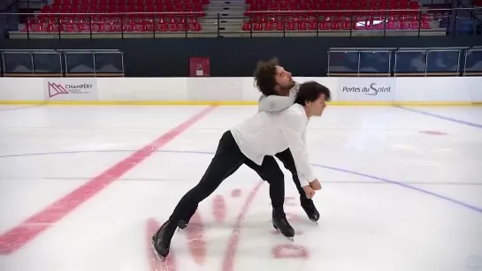 Stphane Lambiel & Guillaume Cizeron Very Beautiful Dance Figure Skating improvise to choreography by Khoudia Tour