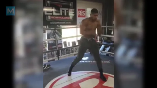 Anthony Joshua Boxing Training Highlights _ Muscle Madness