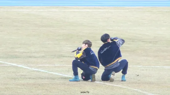 |FANCAM| Seventeen - Nice (Wonwoo focus)  | 170311 @ Asan Mugunghwa vs FC Anyang