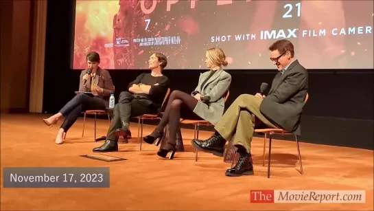 OPPENHEIMER talk with Robert Downey Jr, Cillian Murphy, Emily Blunt - November 17, 2023