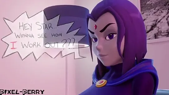 Futanari futa porn dc dcau pixel perry raven starfire teen titans animated blender sound watch online