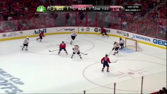 Alexander Semin lasershot goal. Boston Bruins vs Washington Capitals 4⁄19⁄12  / Классный выстрел Семина