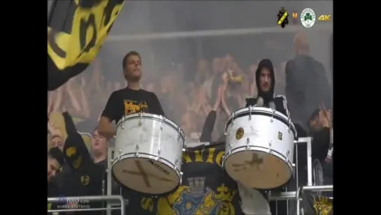 Great footage from Stockholm last thursday during the match between AIK and Panathinaikos