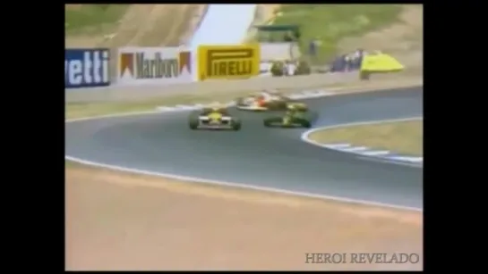 SENNA X MANSELL -  As Melhores Brigas no GP da Espanha da F1