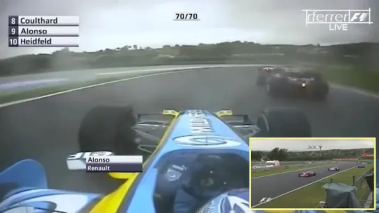 Hungría 2006 - Alonso del 15º al 6º puesto en una vuelta