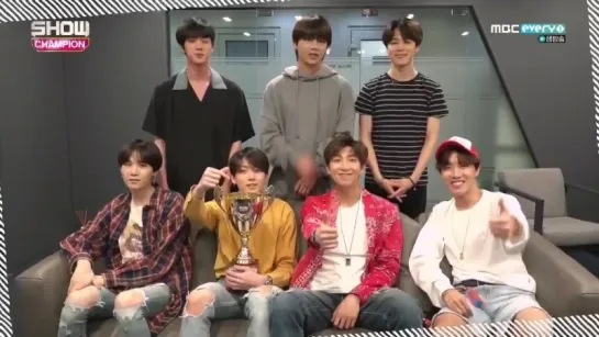 20180530 BTS Show Champion Fake Love 4th win