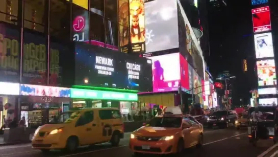 050518 Love Yourself Tour promo in Times Square