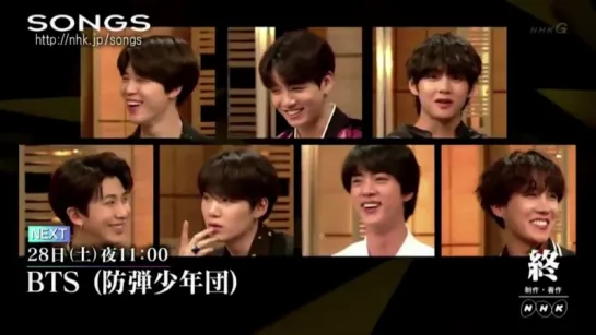 260418 Preview of BTS appearance on NHK Songs next week 4/28