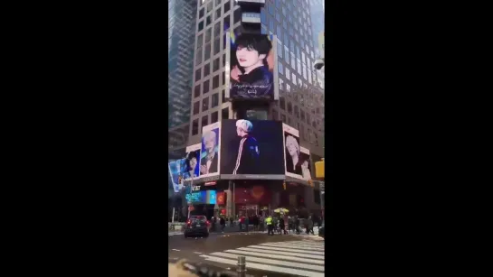 080318 Banner #Suga a Times Square, New York