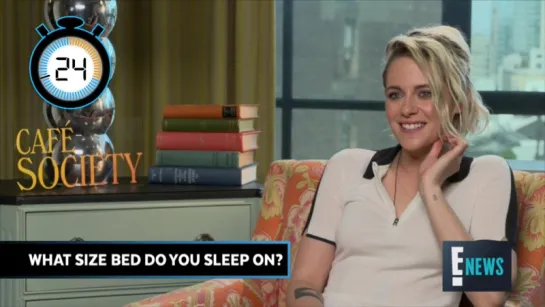 Cafe Society junket: Kristen Stewart Takes the E!Q in 42 - E!Q in 42 - E! News