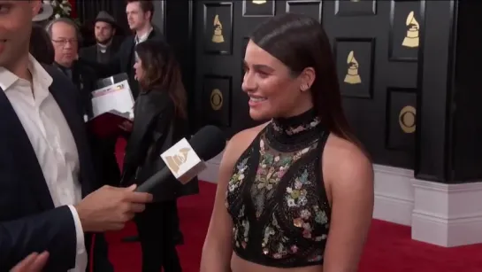 Lea Michele Revels In The GRAMMY Experience