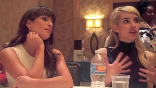 Scream Queens Lea Michele and Emma Roberts Interview