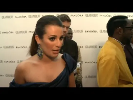 Lea Michele talks Glee at the Glamour Awards in London