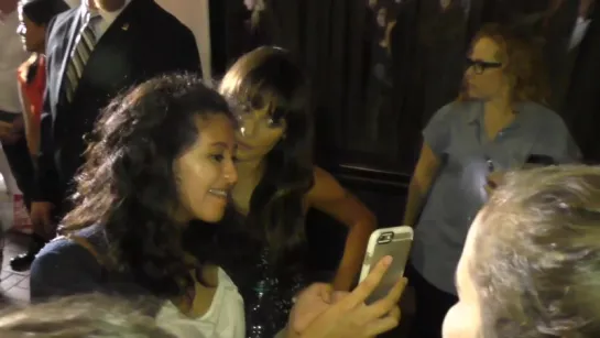 Lea Michele greeting fans at Comic Con @msleamichele