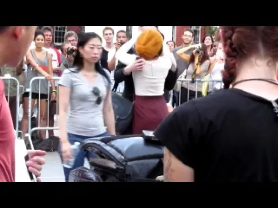 Chris and Lea filming at Washington Square Park 08/11/12