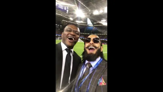 Livin it up with the inimitable @marceldesailly ! AH HA HA HA HA HA 😂❤🙌🏽 #UCLFanFest #UCLfinal #JUVvMAD