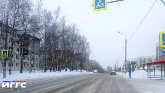 11.01.2024 Момент ДТП с наездом на ребёнка на ул. Сабурова (Ижевск)