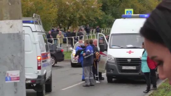 26.09.2022 Первые минуты с места трагедии стрельба в школе 88 в Ижевске. Удмуртия.