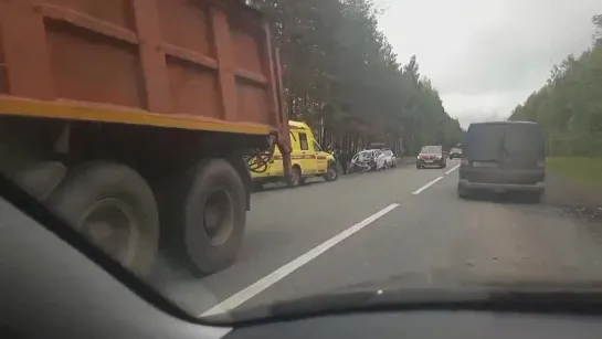 08.06.2022 ДТП на Воткинском тракте не доезжая поворота на Июльское. Удмуртия.