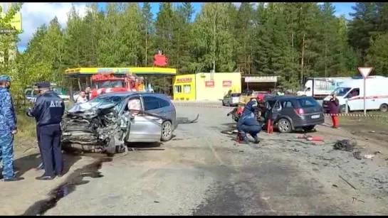 11.09.2021 последствия ДТП в Воткинском районе. 1 погиб.