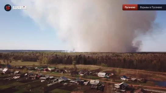 Взрыв снарядов в Пугачево в Удмуртии.