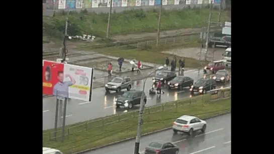 08.09.2017 ДТП с наездом на пешехода на ул. Ленина, возле ост. «ул. Бабушкина» (Ижевск)