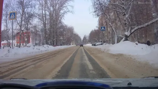 11.01.2015 сбили пешехода на ул. Т. Барамзиной (Глазов, Удмуртия)