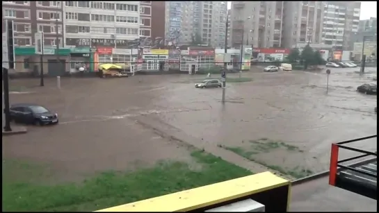 Ул. Пушкинская, потоп в Ижевске 05.07.2014