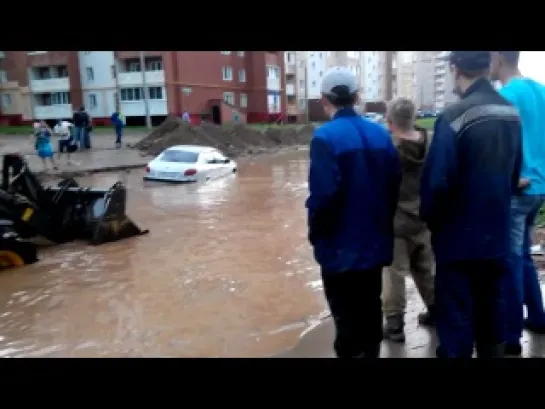 04.07.2014 Потоп на Кунгурцева, микрорайон Столичный. (Ижевск)