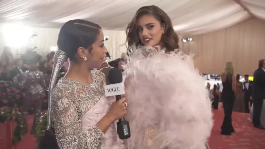 Taylor Hill on Her Old Hollywood-Inspired Dress _ Met Gala 2019 With Liza Koshy