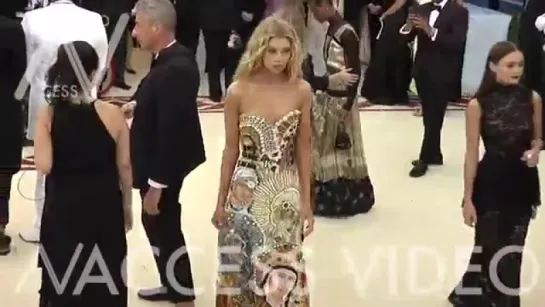 Stella Maxwell on the red carpet for the MET Costume Institute Gala