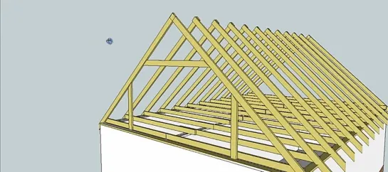 Стропильная система двускатной крыши
