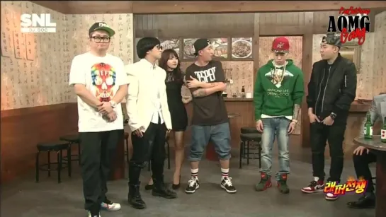 |AOMG gang| 140405 SNL Korea S5 Ep.06 - DJ DOC [рус.саб]