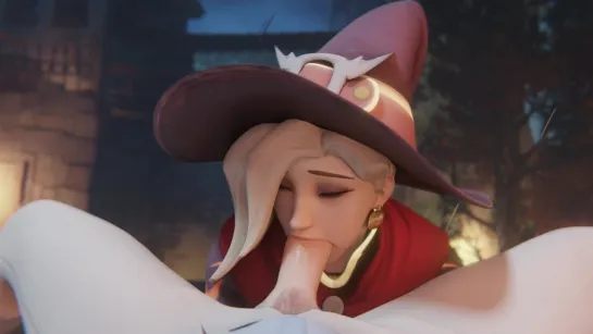 Witch Mercy Rain Blowjob 4K