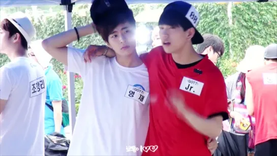 [FANCAM] 140702 Youngjae & Junior @ Let's Go Dream Team