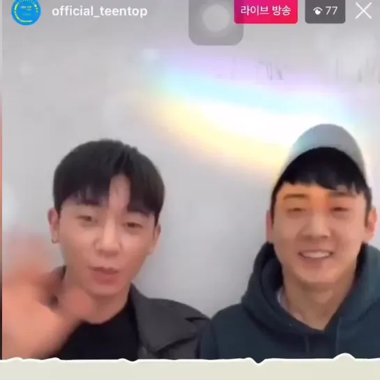 [181018] ChangJo& Chunji Instagram Live