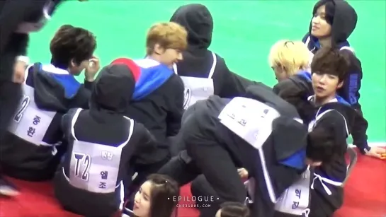 [150202] The TOP Media group joking around @ Idol Athletics Sports Championship