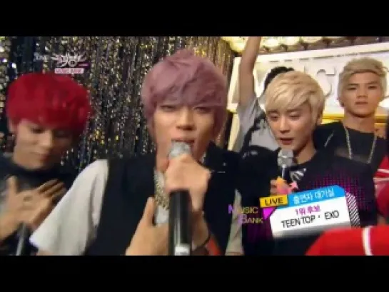 [130906] Teen Top & EXO Back Stage Interview @ Music Bank