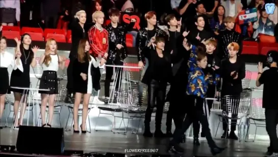 151202 [Fancam3] Red Velvet BTS GOT7 Reaction to EXO (Drop That) _ MAMA 2015