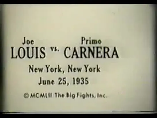 Joe Louis vs. Primo Carnera