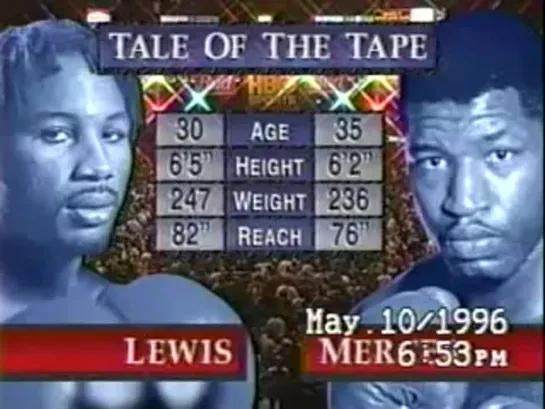 Lennox  Lewis vs Ray Mercer (10/5/1996)