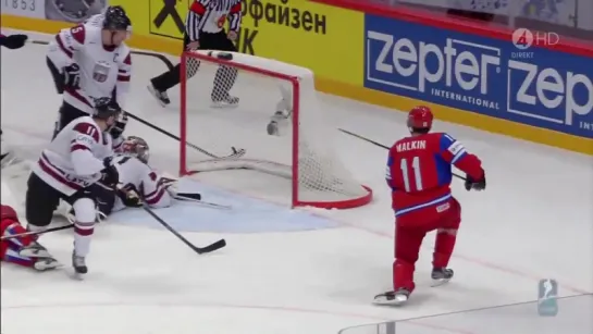 GREAT GOAL BY EVGENI MALKIN vs. LATVIA  IIHF World Championship 2012