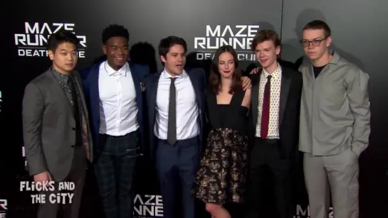 Maze Runner The Death Cure Red Carpet - Dylan OBrien, Kaya Scodelario, Thomas Brodie-Sangster