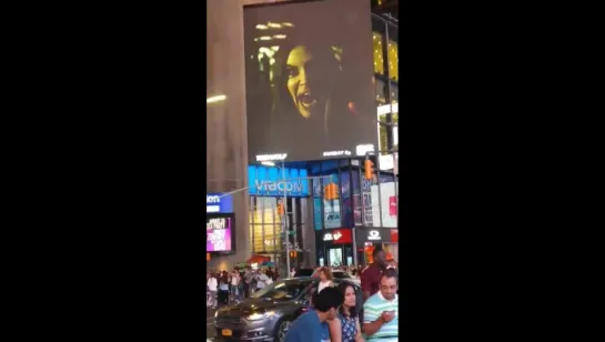 Teen Wolf trailer being showed on Times Square