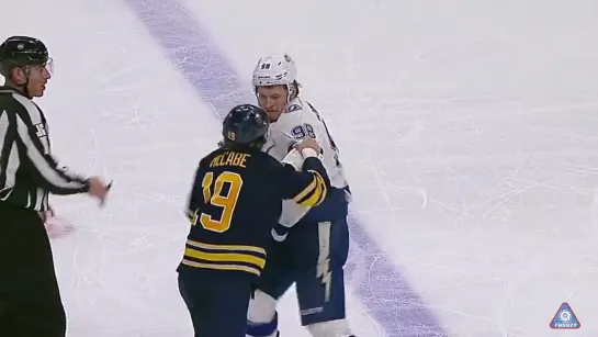 Mikhail_Sergachev_Taunts_The_Crowd_After_Fighting_Jake_McCabe_And_Laying_Out_Jack_Eichel _ Сергачев подрался с Маккейбом