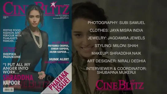 Съемки фотосессии Шраддхи Капур для журнала "Cine Blitz"