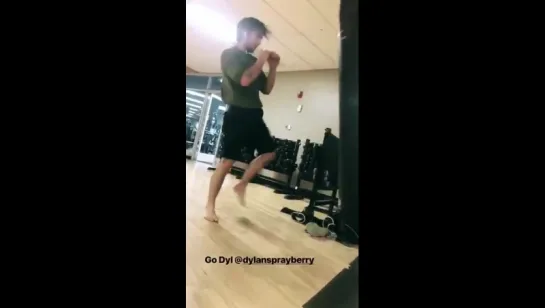 Dylan Sprayberry in gym 31.01.18